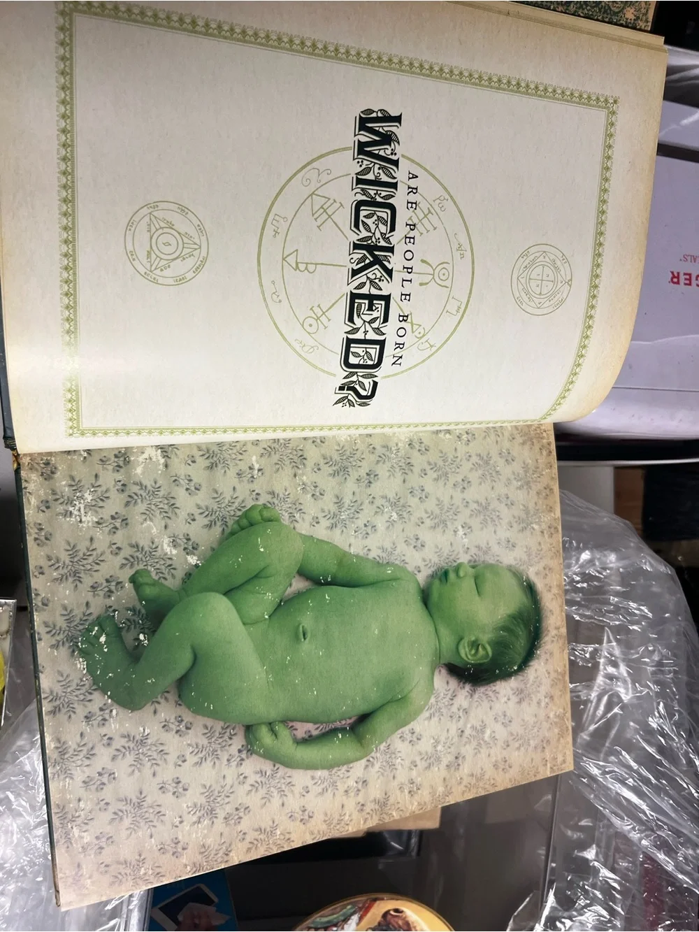 Wicked The Grimmerie Decorative Wall Art – Green